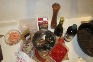 Ingredients for Wood Fired Oven Paella