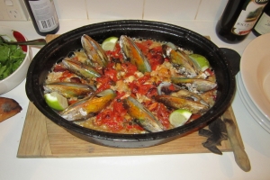 remove, rest for a bit, it wil be very hot ! add lemon wedges and serve