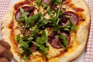 Fired Pizza Company Calabrian Pizza w Rocket